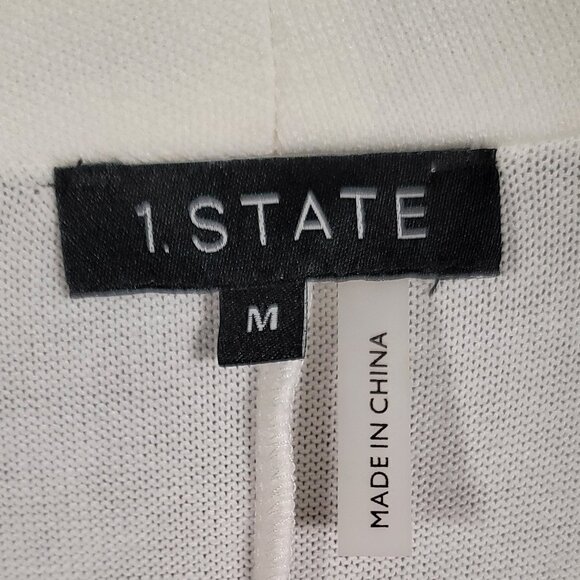 1. State Cross Front Cozy Knit Top Long Sleeve White Women's Size Medium NWT - Picture 7 of 12